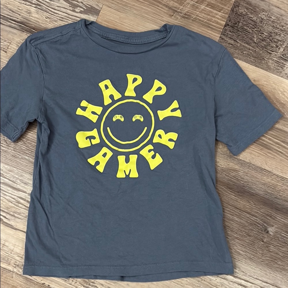 Old Navy Kids Tee - Gray with Yellow Graphic